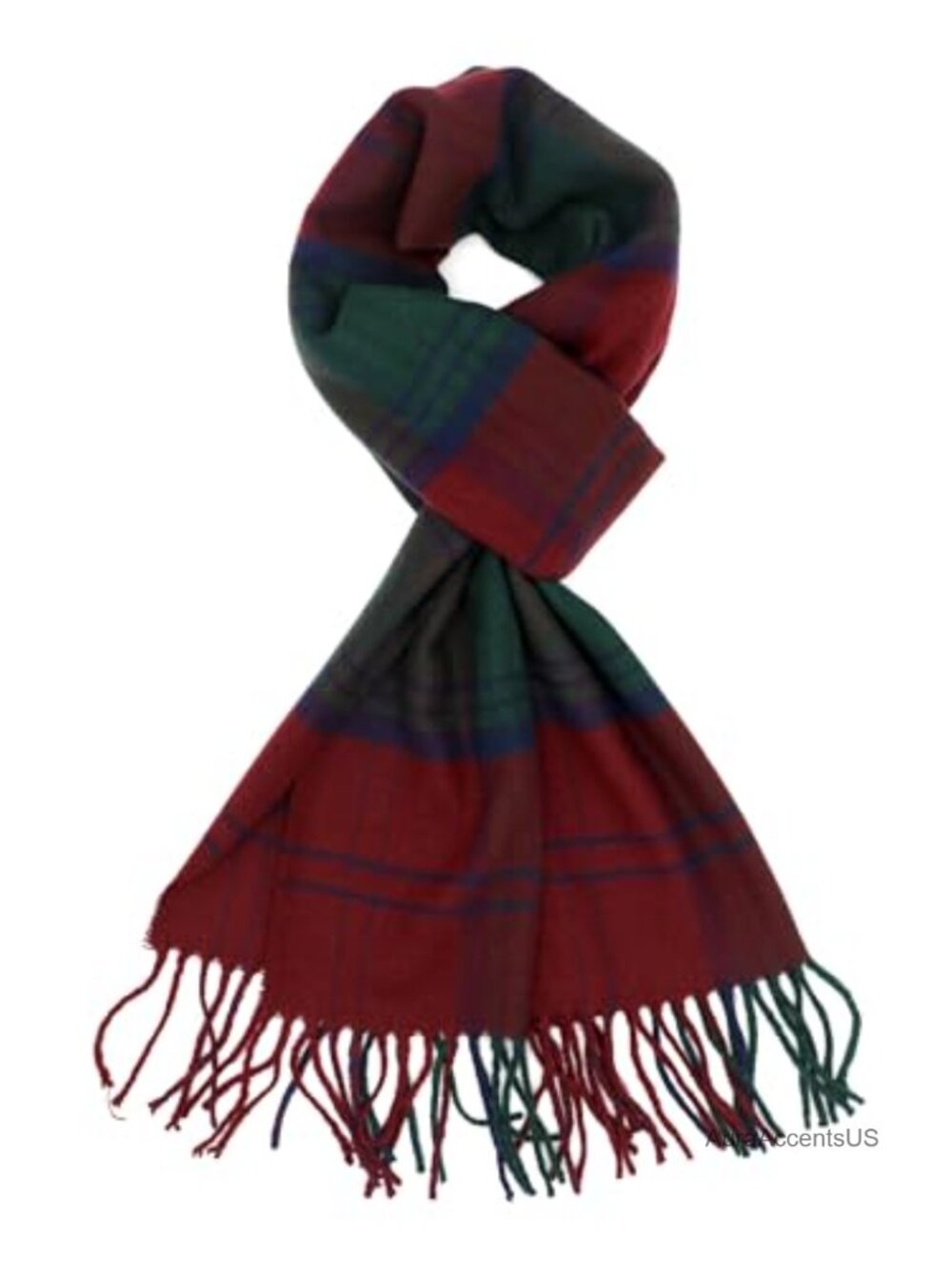 Cashmere Feel Tartan Plaid Scarf Lightweight Winter Warm